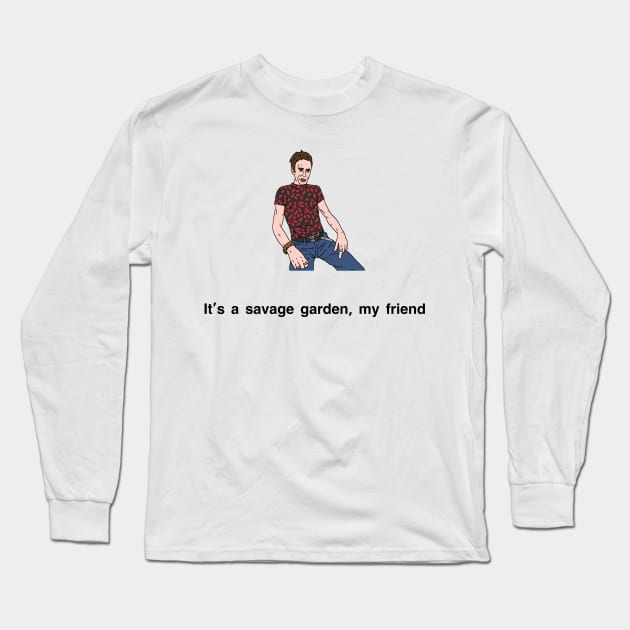 Peep Show Savage Garden Long Sleeve T-Shirt by tommytyrer